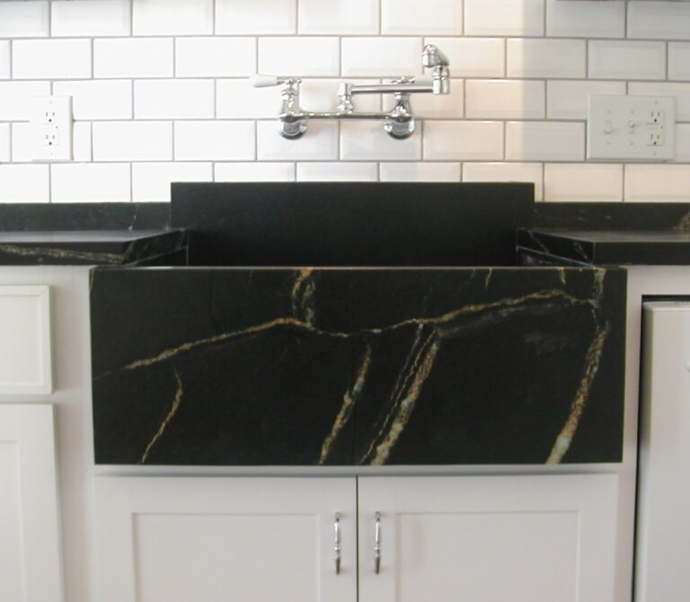 9 Rock Solid Farmhouse Sink Designs With Soapstone, Granite and More