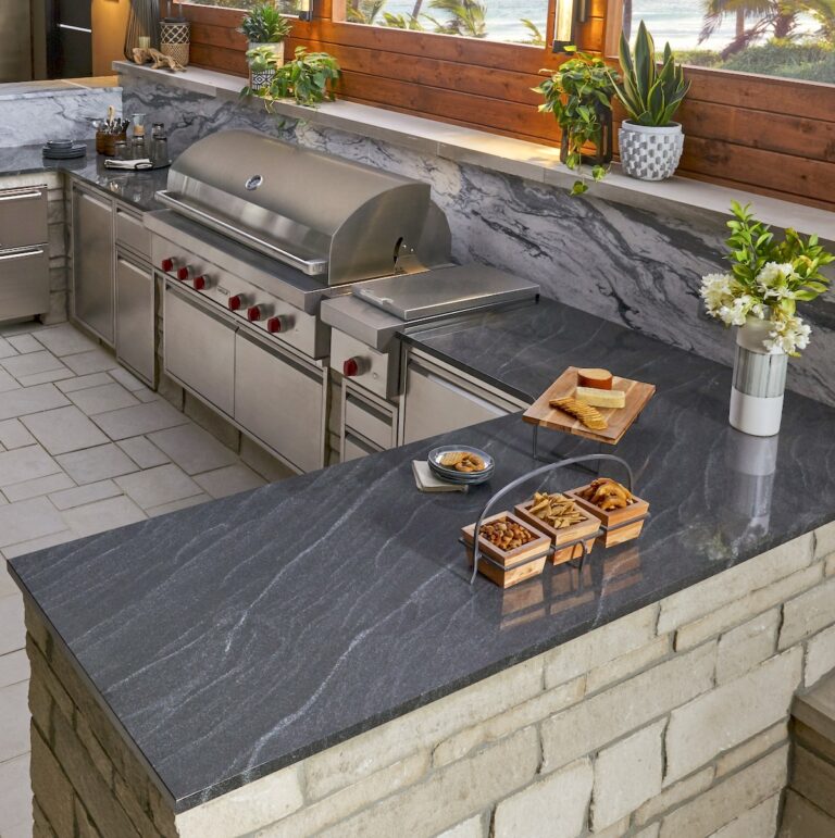 Polycor Outdoor Kitchen Countertops American Black Granite Pearl Grey Marble WEB 768x771 